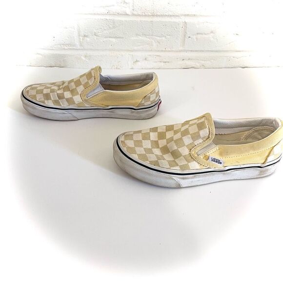 🚨4/$25 VANS Yellow Checker Board Slip-Ons Size 5 - Picture 4 of 8